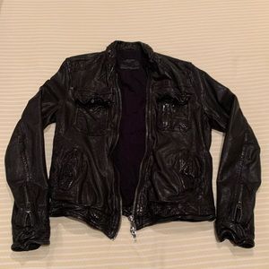 NWOT men’s all saints leather jacket